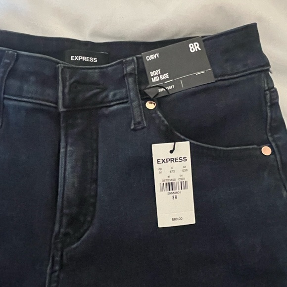 Express Curvy Mid Boot leg Jeans - Picture 2 of 3